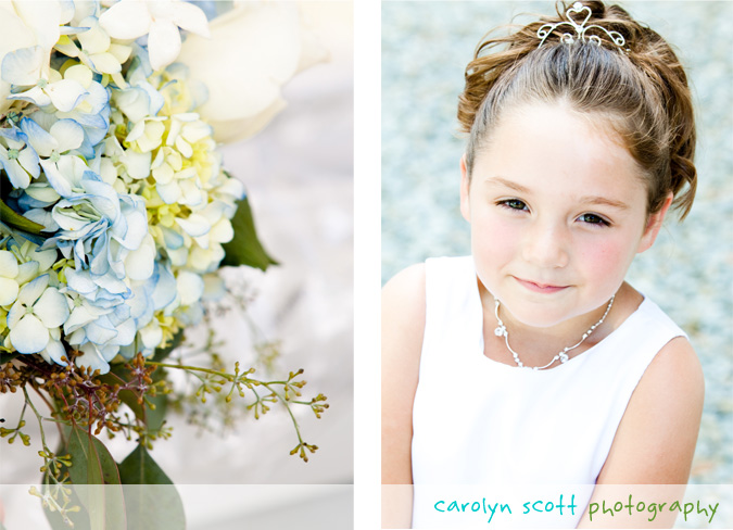 hydrangea bouquet and flower girl hydrangea bouquet and flower girl