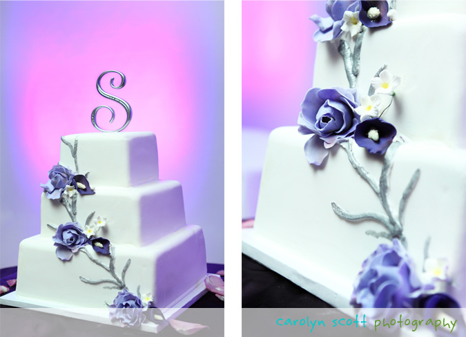 purple wedding cake