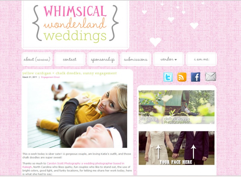Whimsical Wonderland Weddings Blog Tags published raleigh wedding
