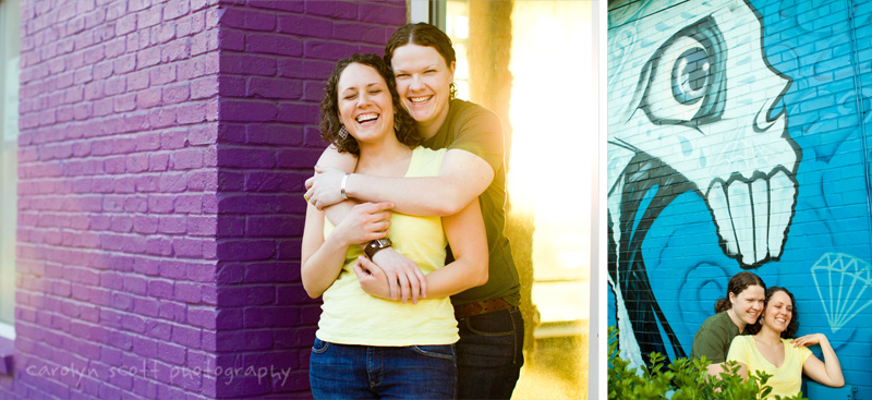 NoDa engagement session Charlotte Downtown Charlotte engagement session