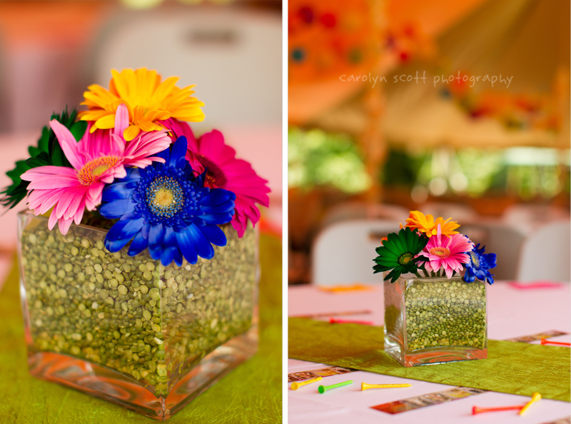 Colorful wedding details