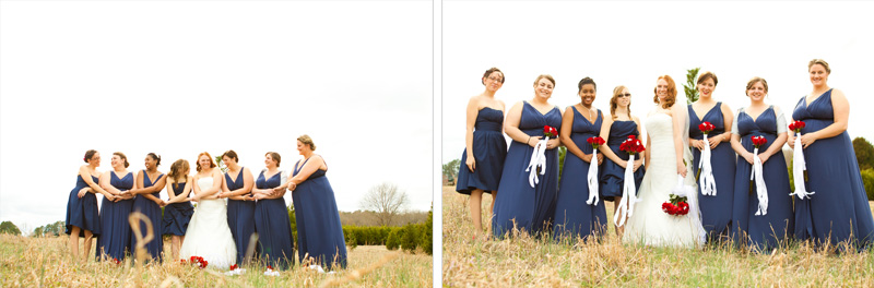 navy blue and silver bridal party