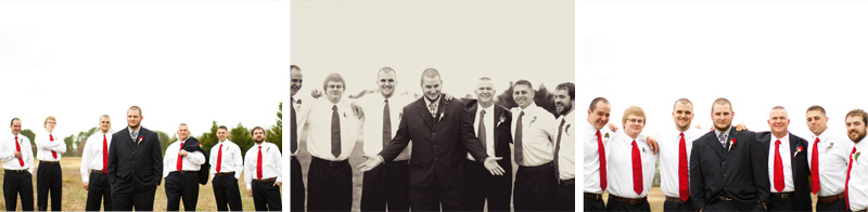 red white and blue groomsmen