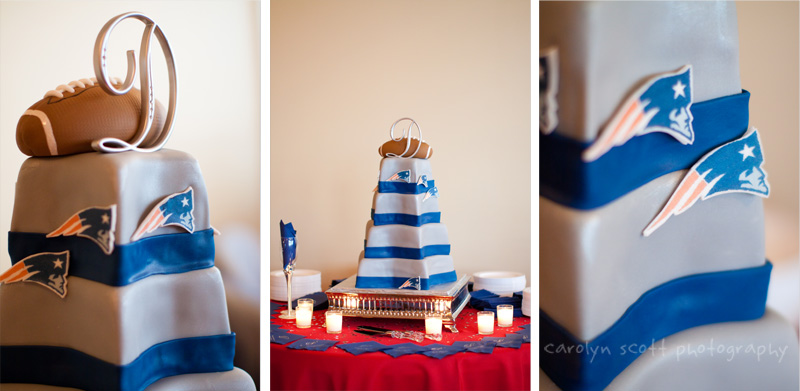 New England Patriots wedding cake