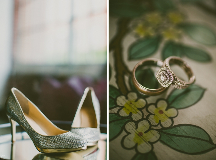 Wedding shoes and jewelry
