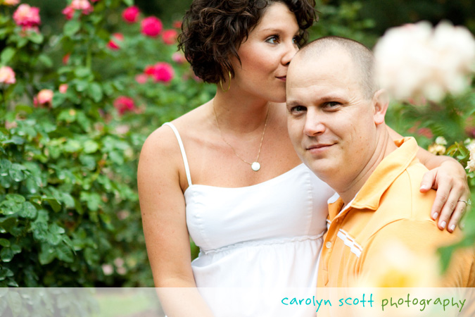 raleigh rose garden engagement photographs