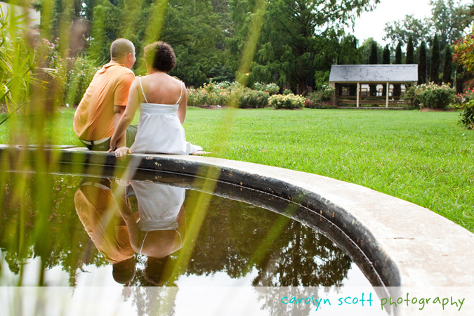 raleigh rose garden engagement photographs