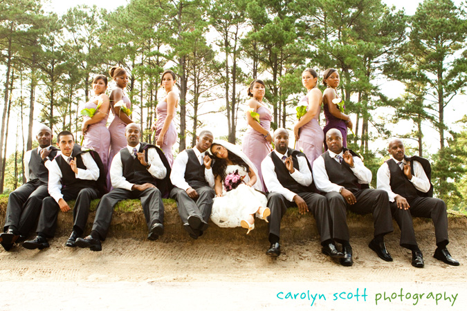 raleigh bridal party wedding