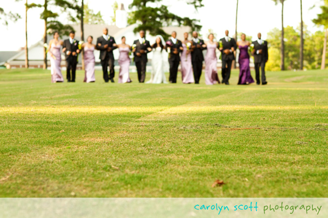 golf course bridal party