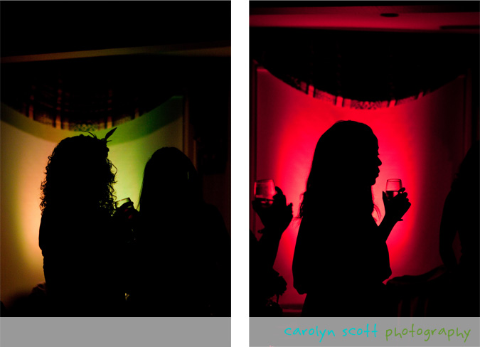 silhouettes wedding reception