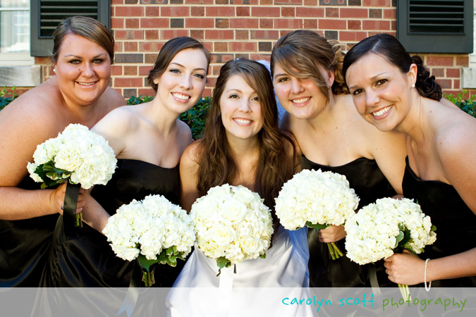 bridesmaids black dresses