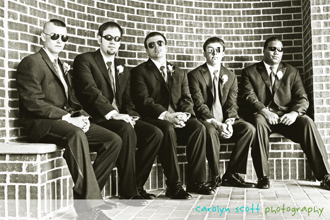 groomsmen with sunglasses