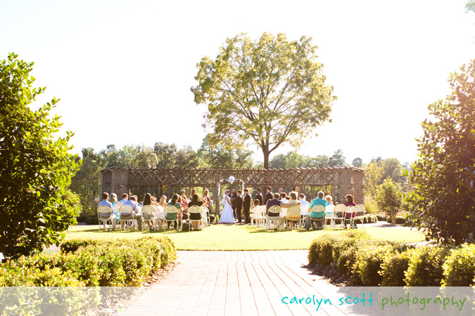 southern pines wedding ceremony