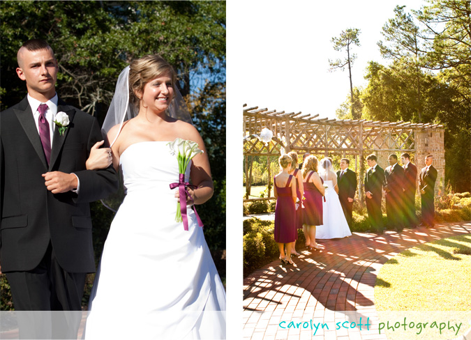 southern pines wedding ceremony