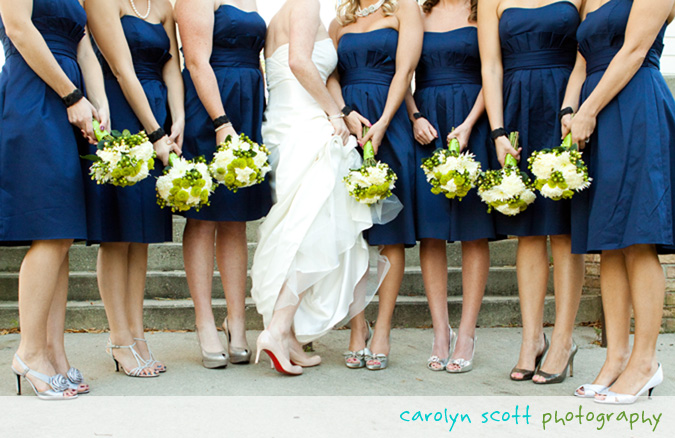 bridesmaids silver shoes