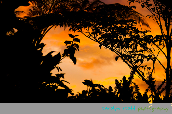 sunset arenal volcano