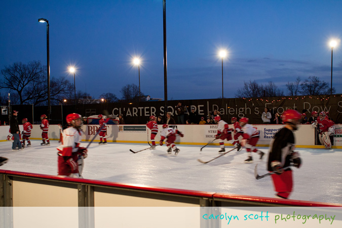 Downtown Raleigh ice skating rink