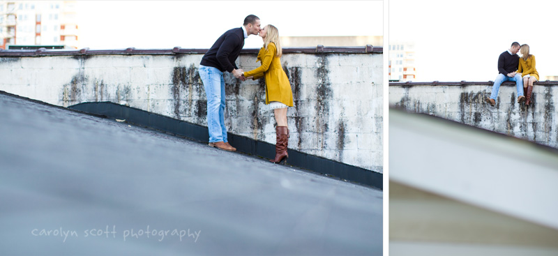 downtown raleigh engagement session