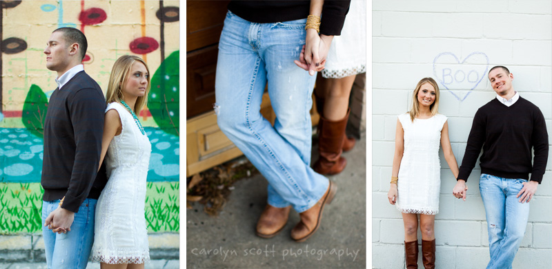 downtown raleigh engagement session