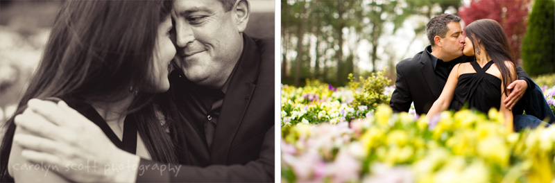 Garden engagement photography