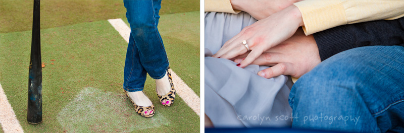 baseball themed engagement session