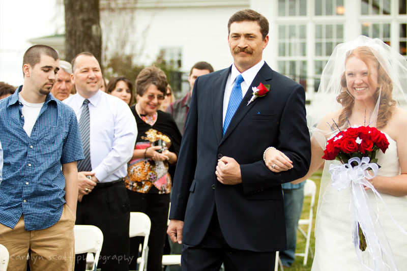 Outdoor wedding in March Raleigh NC