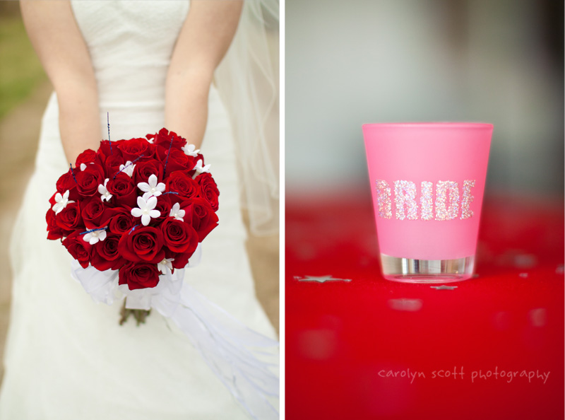 red and white wedding