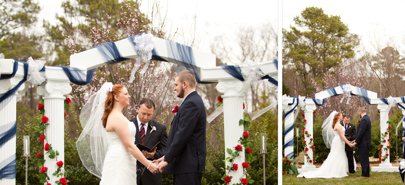 March outdoor wedding