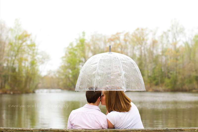 Rainy engagement session