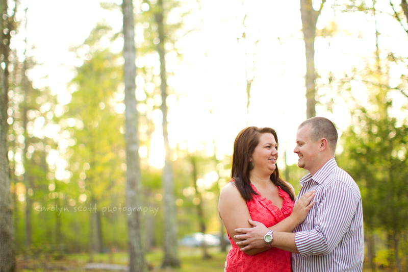 woodsy engagement session