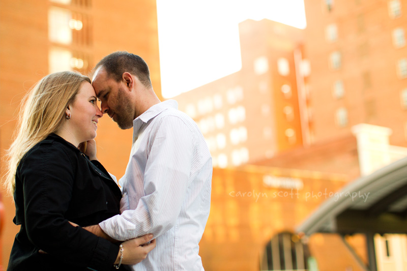 downtown Raleigh engagement session