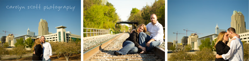 Downtown Raleigh engagement session