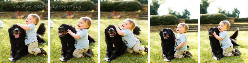 baby and dog portraits