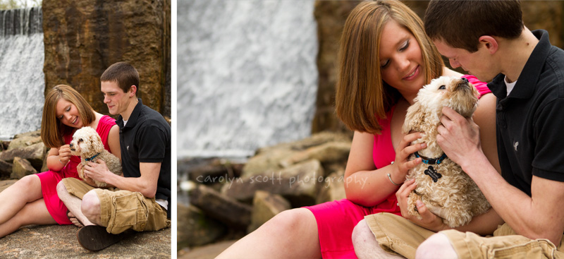 engagement session with dog