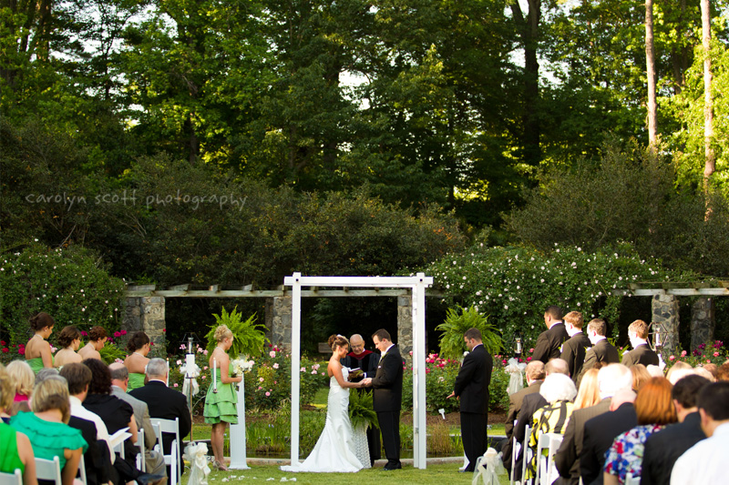 Raleigh rose garden wedding ceremony