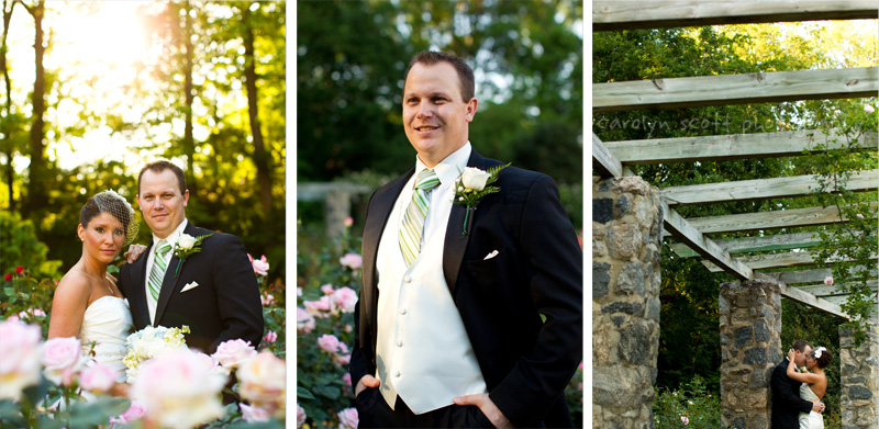 Raleigh rose garden wedding ceremony