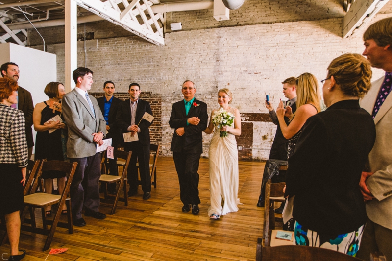 DIY city wedding at the Stockroom in Raleigh North Carolina (17)