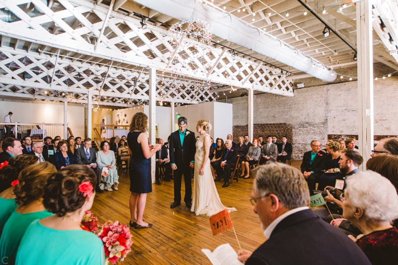 DIY city wedding at the Stockroom in Raleigh North Carolina (16)
