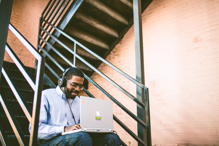 Man working on computer