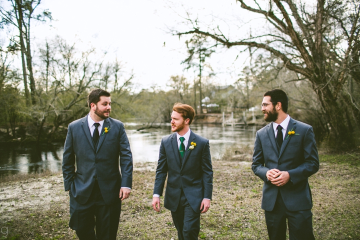 Groomsmen walking