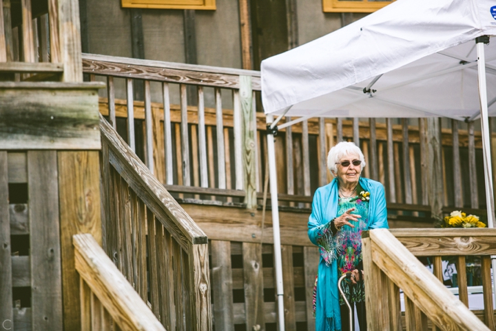 Grandmother waiting for wedding