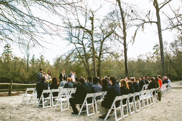 Riverfront wedding outdoors in North Carolina