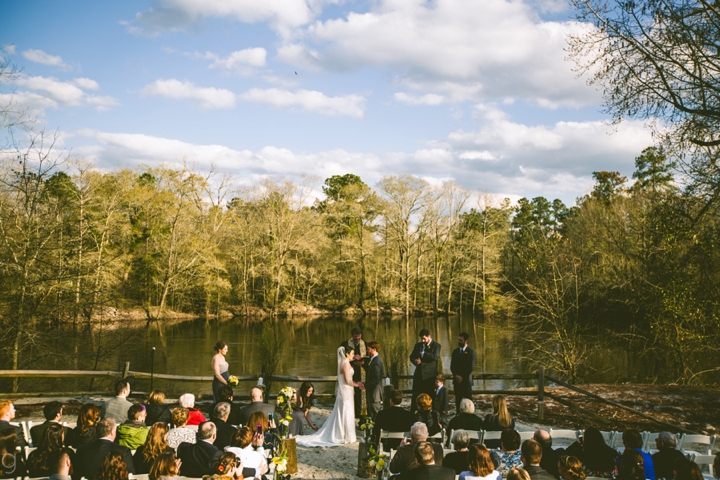 River wedding ceremony