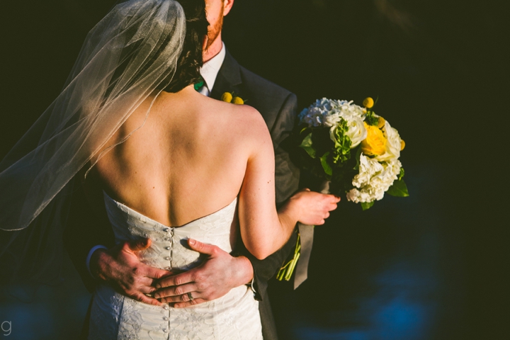 Back of bride's dress