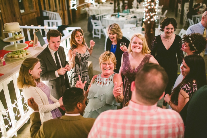 Woman dancing at wedding reception