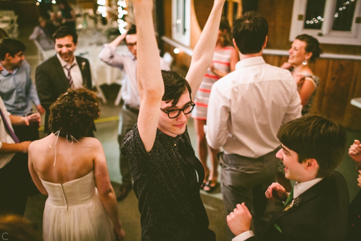 Wedding reception dancing