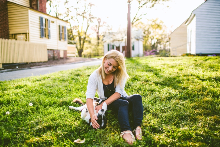 Dog getting belly rubs