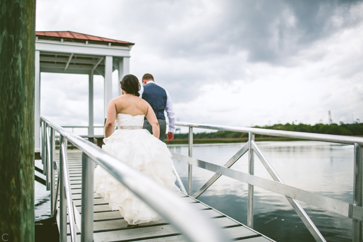 Wedding in Charleston Bride and Groom Walking