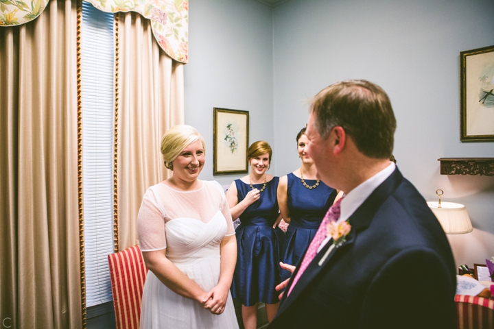 Bride and dad first look