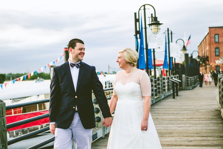 Couple walking on Riverwalk